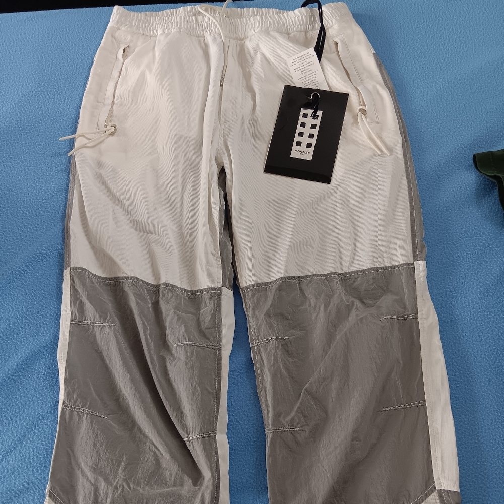 Moncler 1952 Two Tone White Track Trousers
